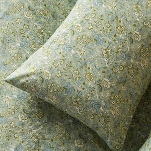 Anthropologie Botanical Bedding Sheets - Sage and Ivory